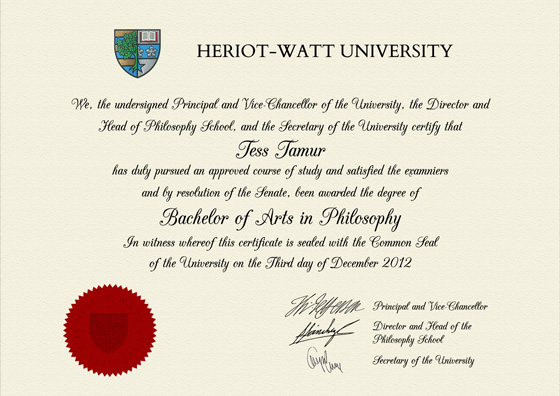 certificate degree