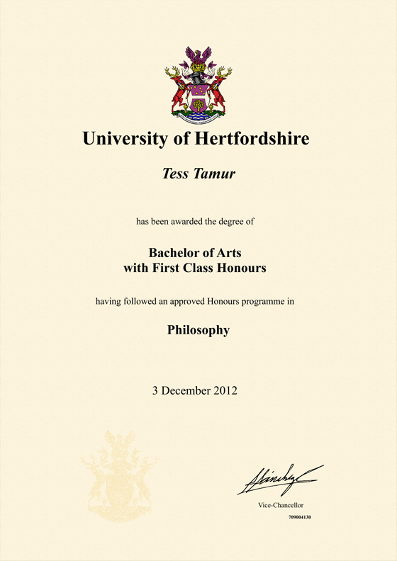 cert degree