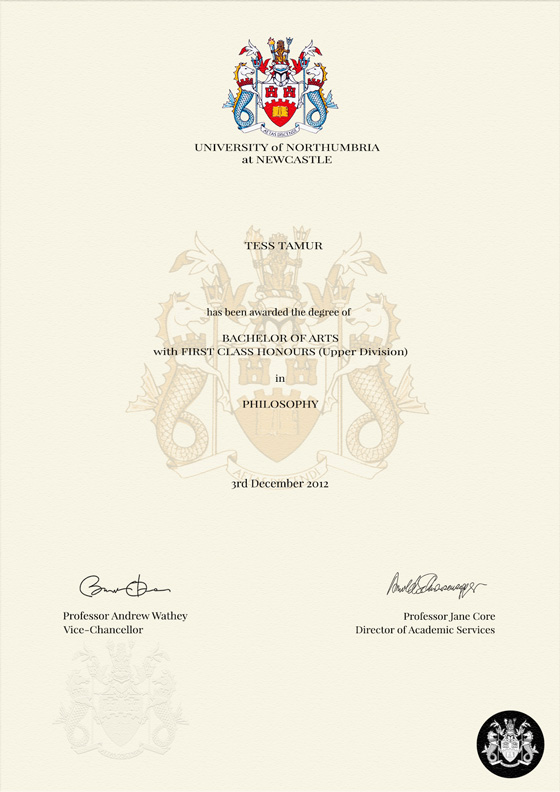 bachelor degree certificate